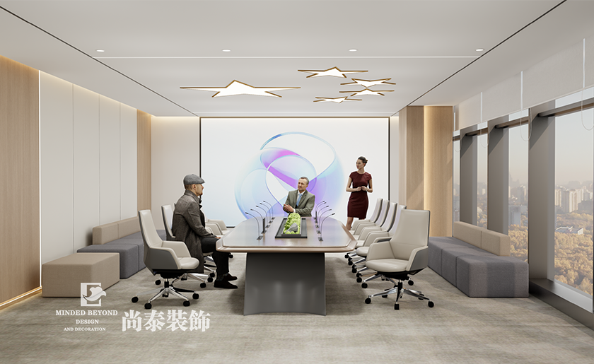 深圳寶安區(qū)通訊公司辦公室裝修效果